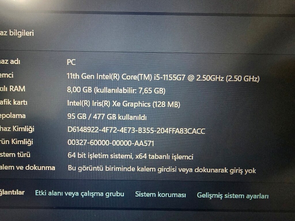 SIFIR GİBİ HP I5 11.NESIL FATURALİ DİZÜSTÜ BİLGİSAYAR LAPTOP - 6