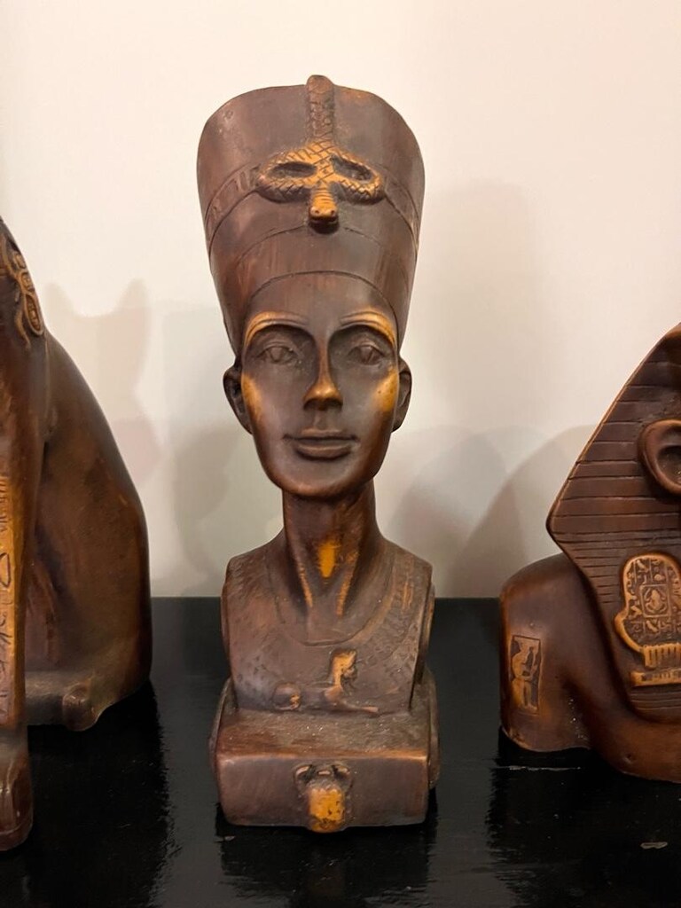 Antik Mısır Temalı Ahşap Heykel Seti - 3