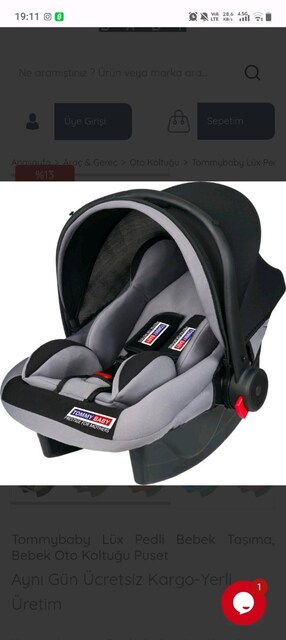 Tommybaby Lüx Pedli Bebek Taşıma, Bebek Oto Koltuğu Puset