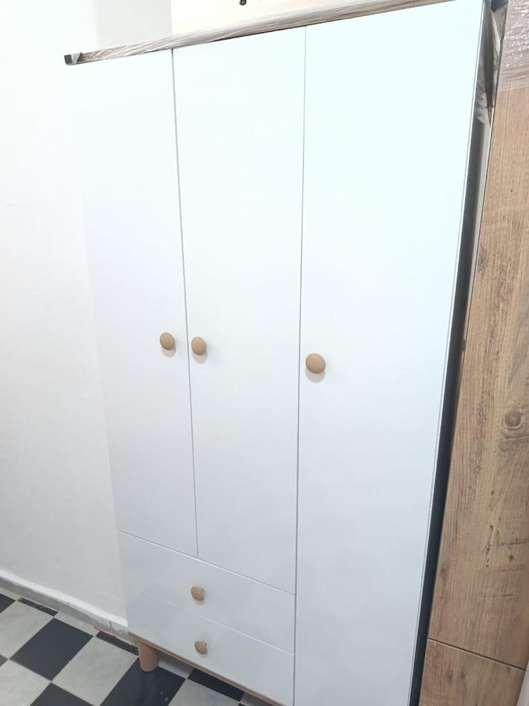 SIFIR 3 KAPAKLI YENİ BOHEM MODEL ELBİSE DOLABI KURULUM NAKLİYE DAHİL - 5