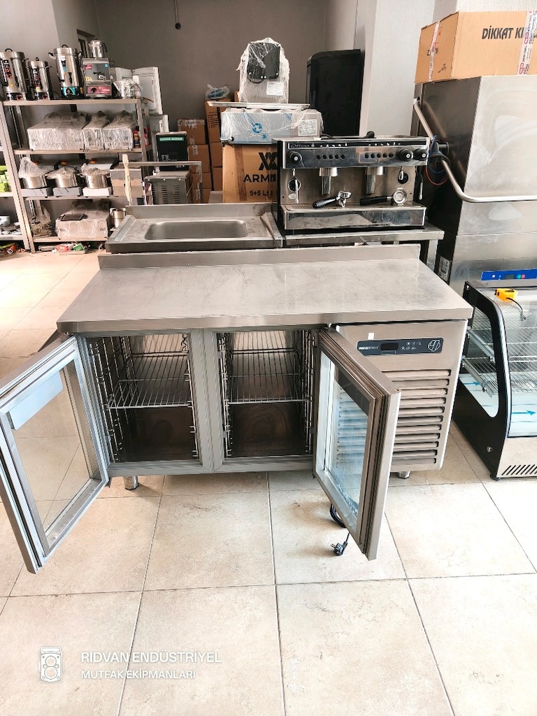 krom tezgah altı dolap soğutuculu endüstriyel dolap baraltı dolabı - 11