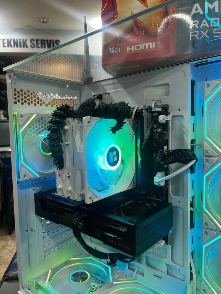 16 GB EKRAN KARTLI GAMİNG MASAÜSTÜ AKVARYUM KASA BİLGİSAYAR - 3