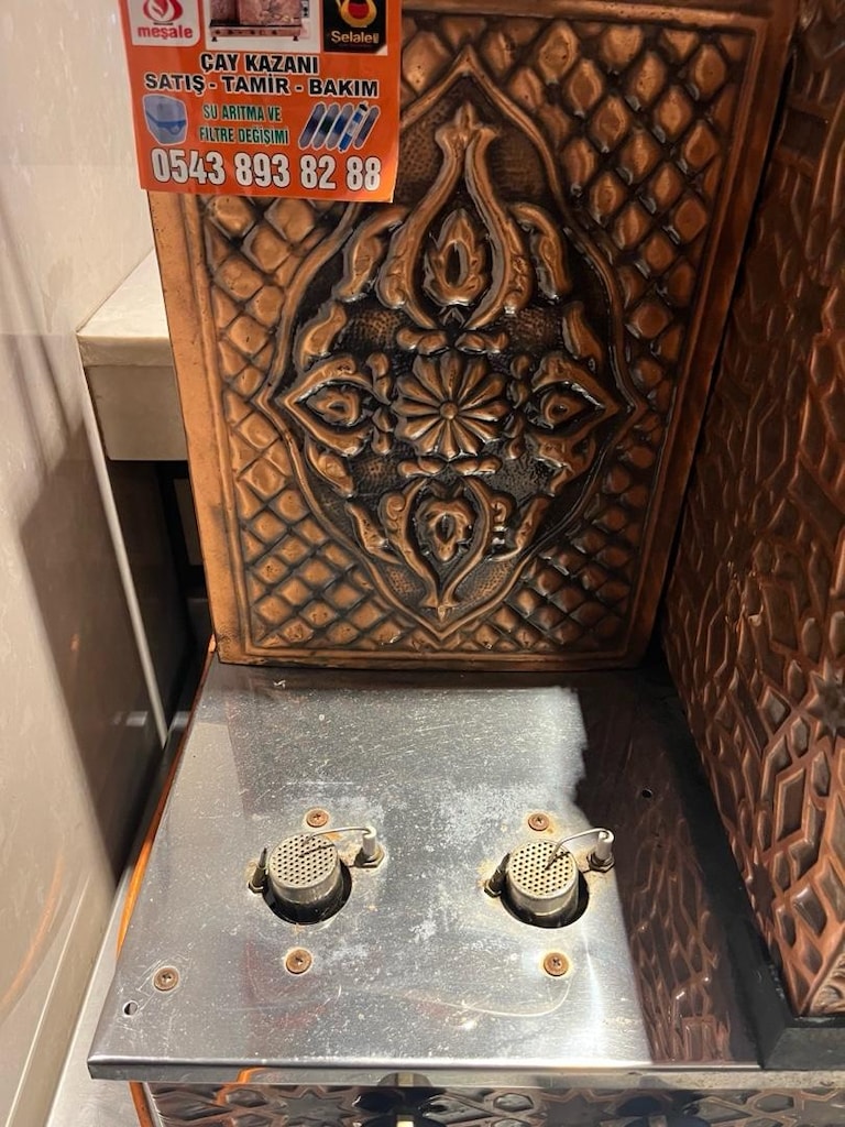 Meşale marka Bakır 3 lü Çay Ocağı Gaz ve Elektrik 30 lt - 3