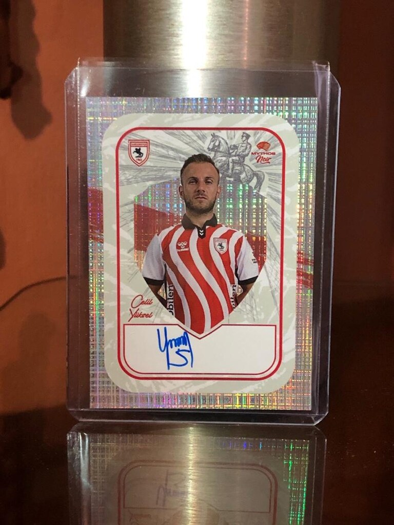 Celil Yüksel mythos samsunspor noir ıslak imzalı kart - 3