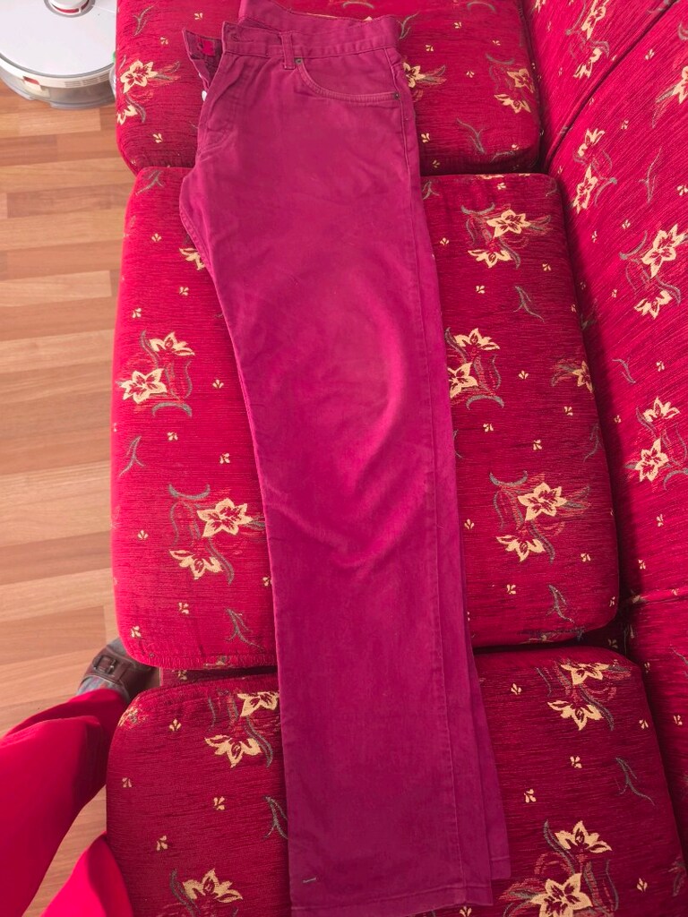erkek icin. bordo pantolon bel olcu 92