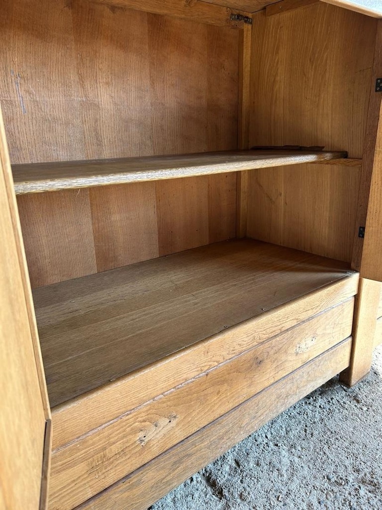 Fransız Masif Meşe Büfe 260cm Enfilade El Oyması - 8