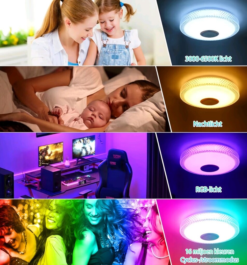 SIFIR TOPBOS 30W 4000 LÜMEN RGB U.KUMANDALI BT.HOPARLÖRLÜ LAMBA - 5