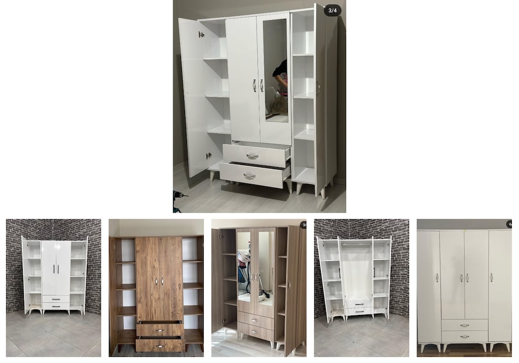 4 kapaklı elbise dolabı qsiopkdirl - 6