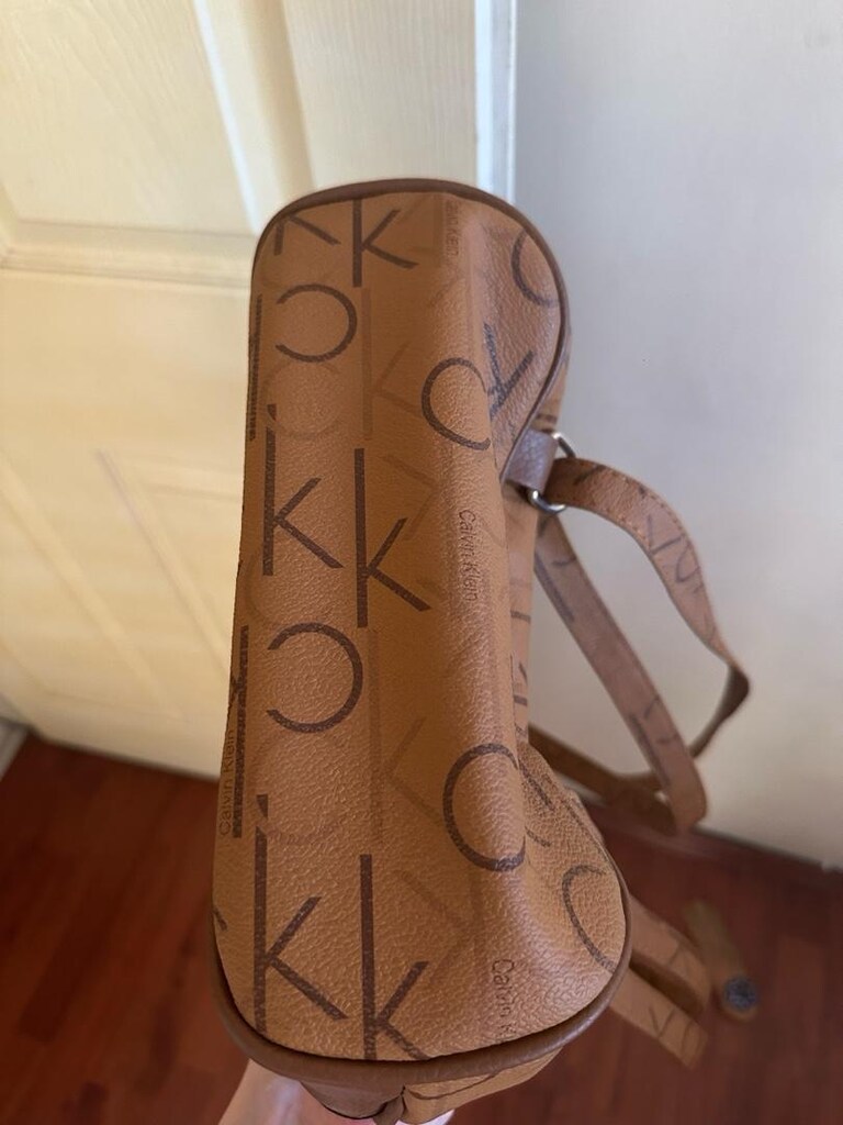 Calvin Klein deri sırt çantası kahverengi - 5