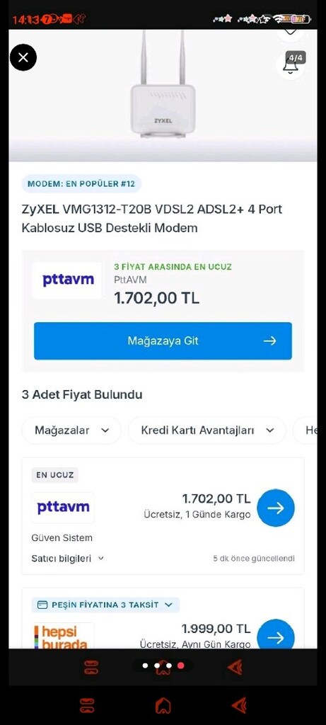 vdsl modemler 6ay iade garantili fiyat son - 17