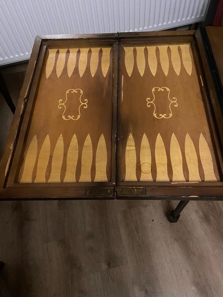 Antika ahşap oyun masası/sehpası - 4