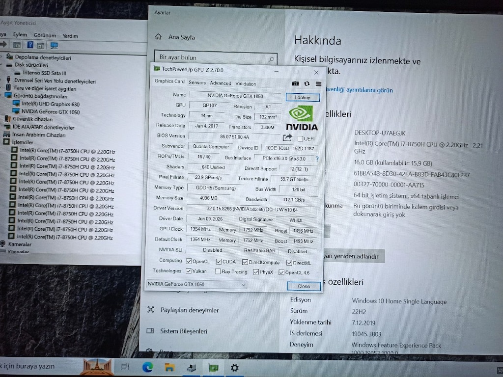 Casper Excalibur / i7 CPU & GTX1050 - 2
