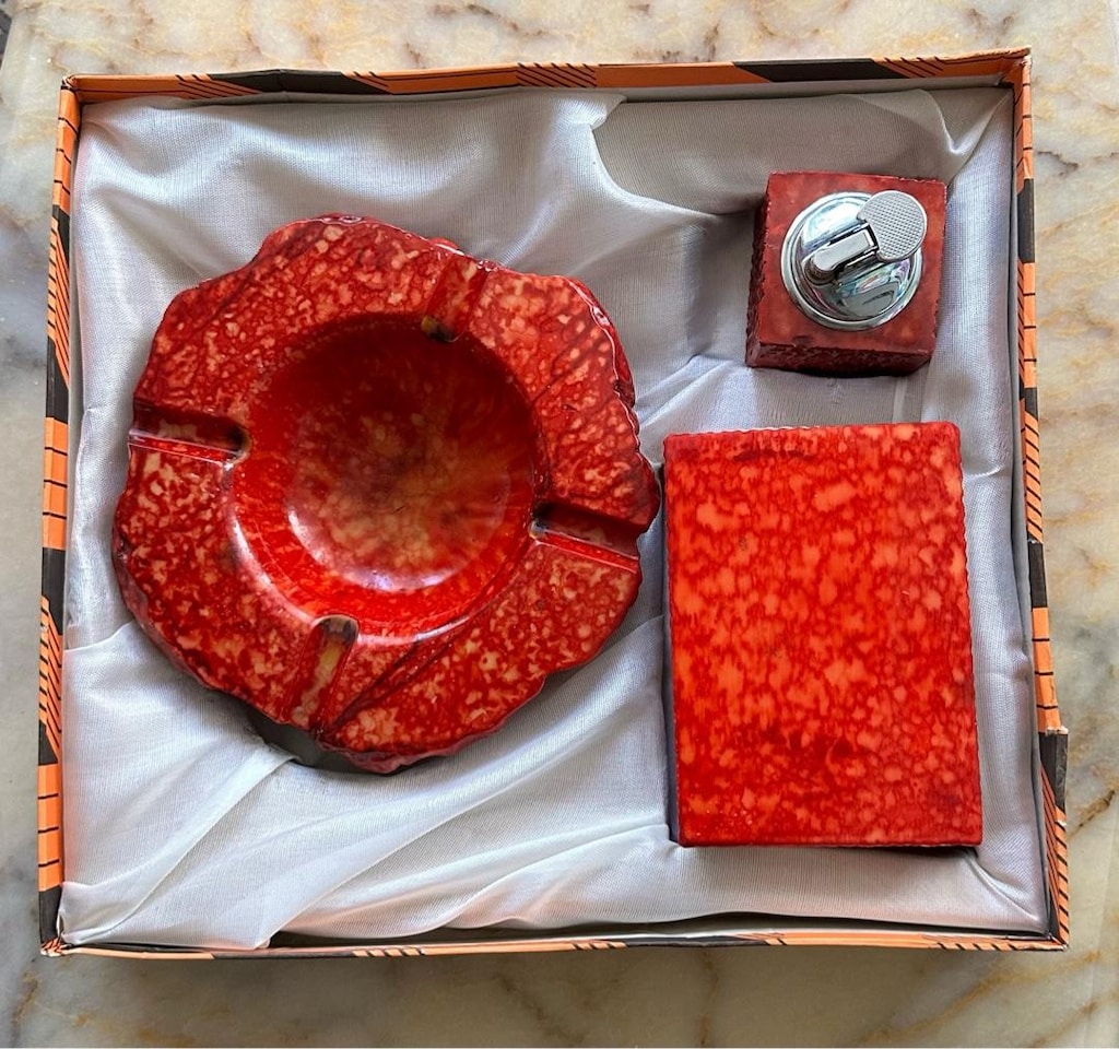 Antika Vintage Sigara & Kül tablası Seti - 2