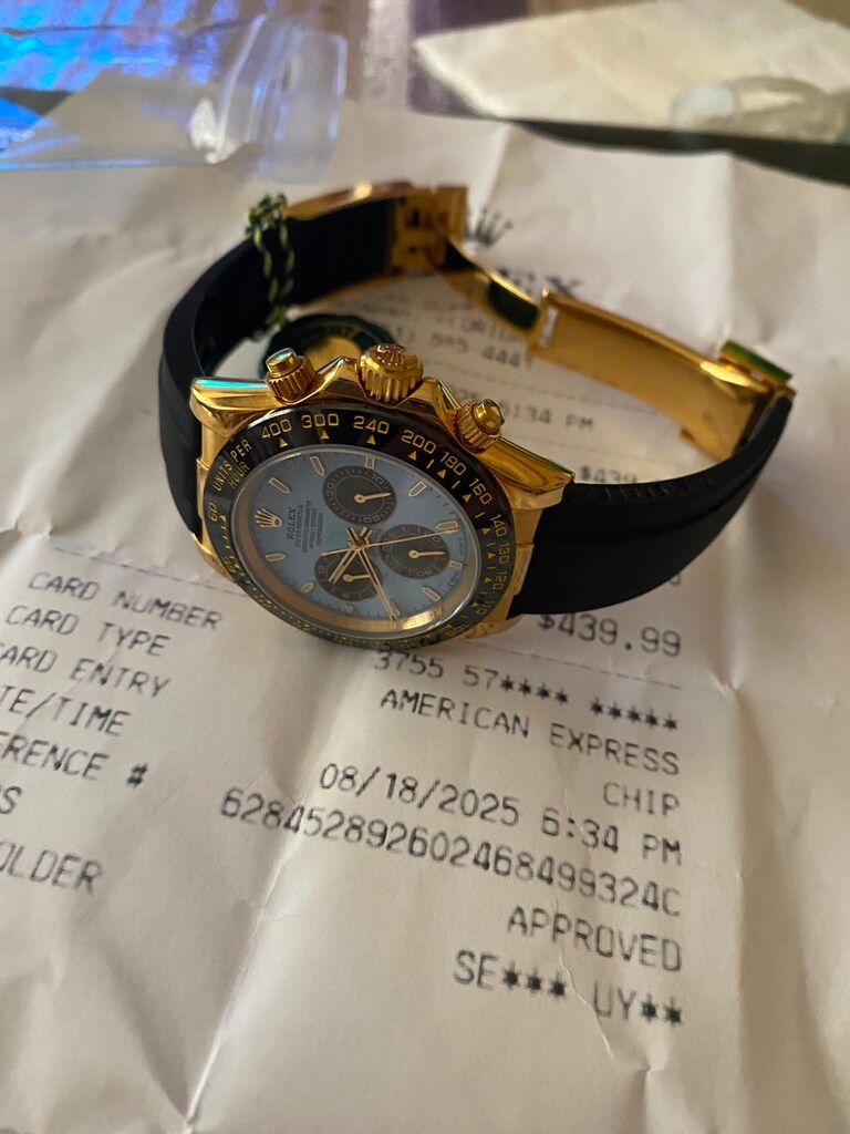 Rolex Daytona Yellow Gold Oysterflex-Tiffany Blue **2026**SWISS MADE - 2