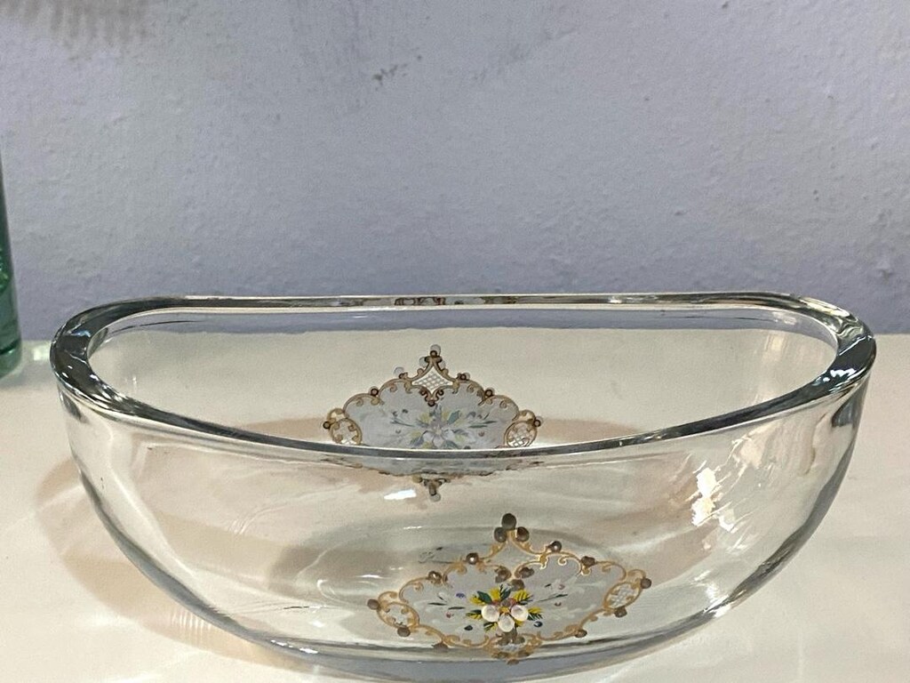 PAŞABAHÇE Butik Vintage El Boyama Cam Jardinyer & Gondol - 8