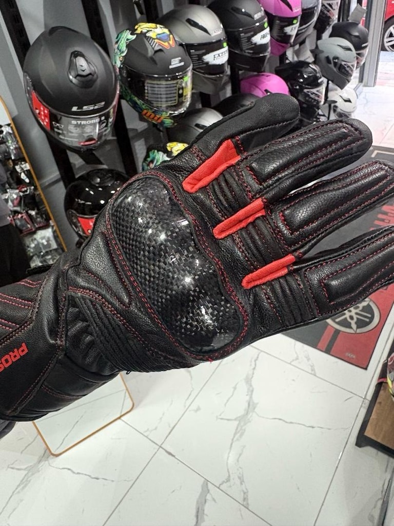kışlık su geçirmez deri motosiklet motorcu eldiveni - 4