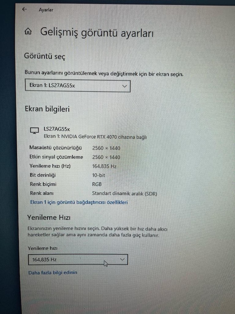 Temiz Samsung Odyssey G5 27" 2K 165Hz 1ms Curved Gaming - 4