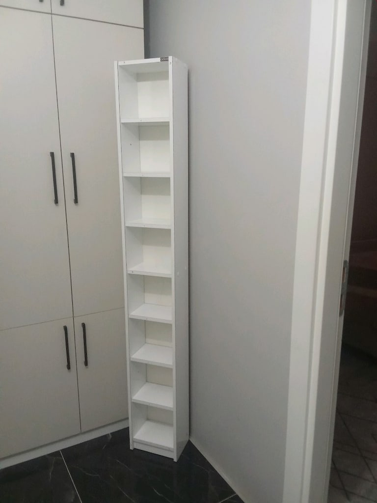 beyaz 8raflı kitaplık (çok amaçlı raf) - 3