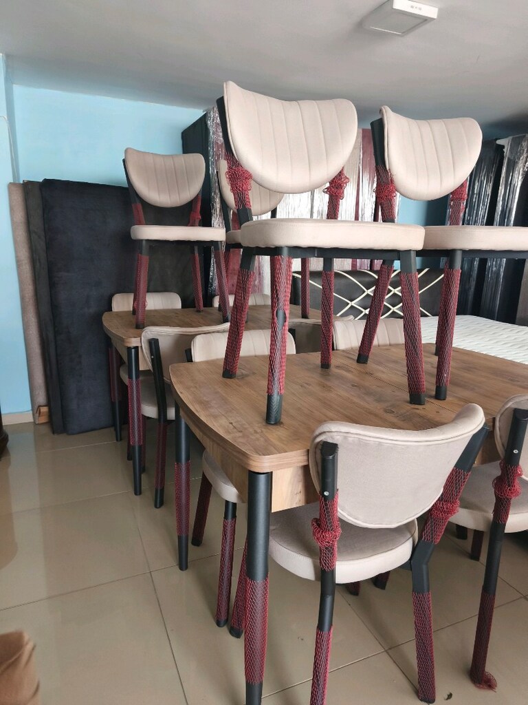 4 kişilik lüks yemek masası 6 kişilik lüks yemek masası takımı - 12