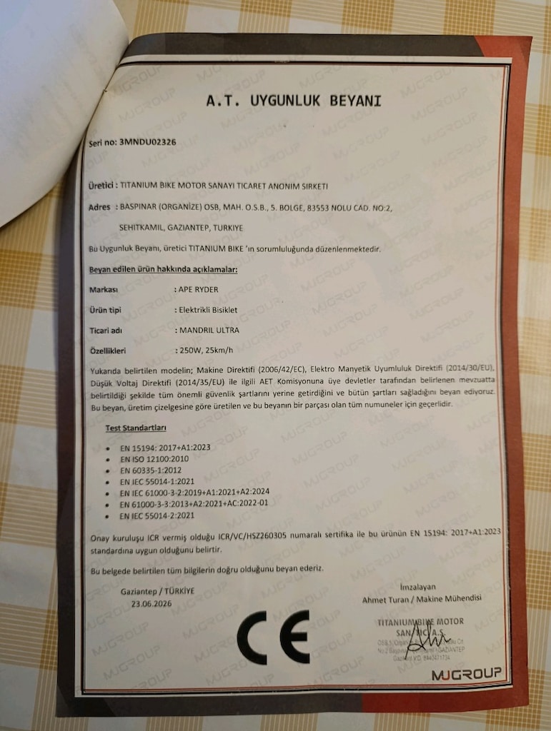 Ape Ryder Elektrikli Bisiklet Göstergesi - 19