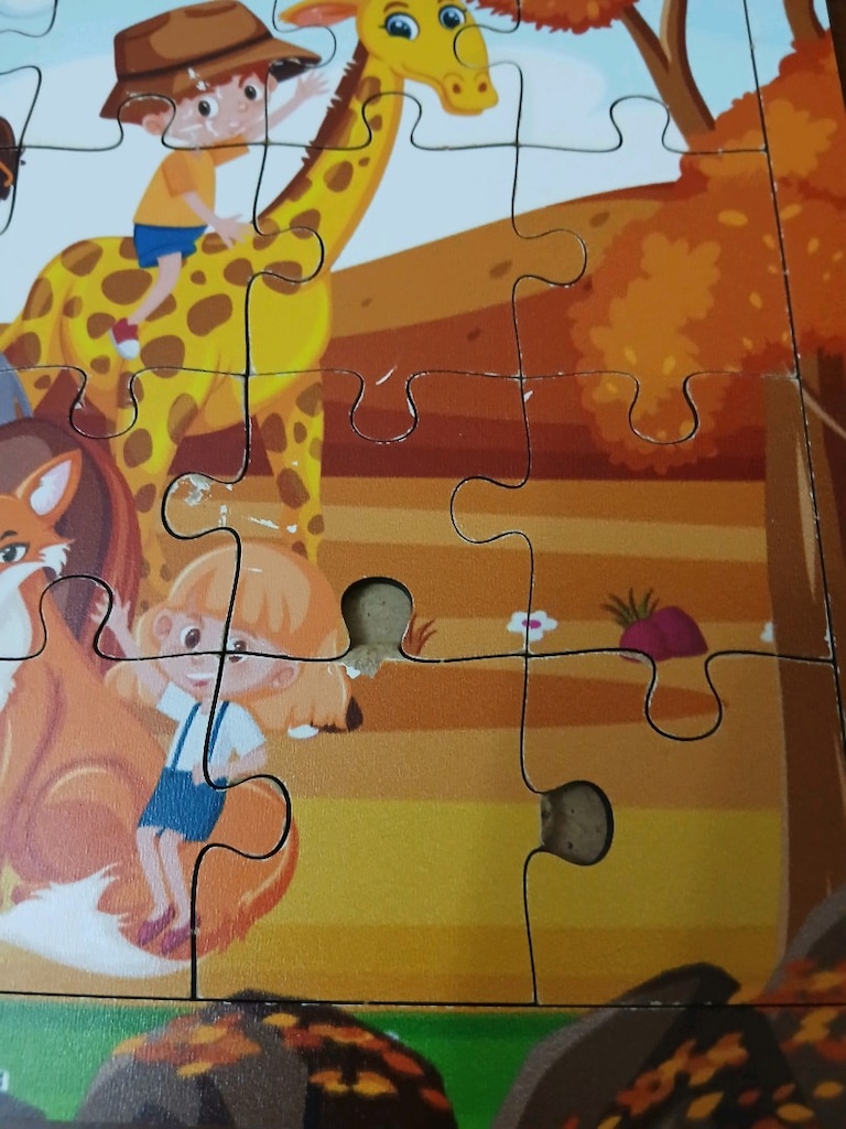 Notpa Çocuklar İçin Eğitici ve Öğretici Ahşap Renkli Puzzle 4'lü Set - 7
