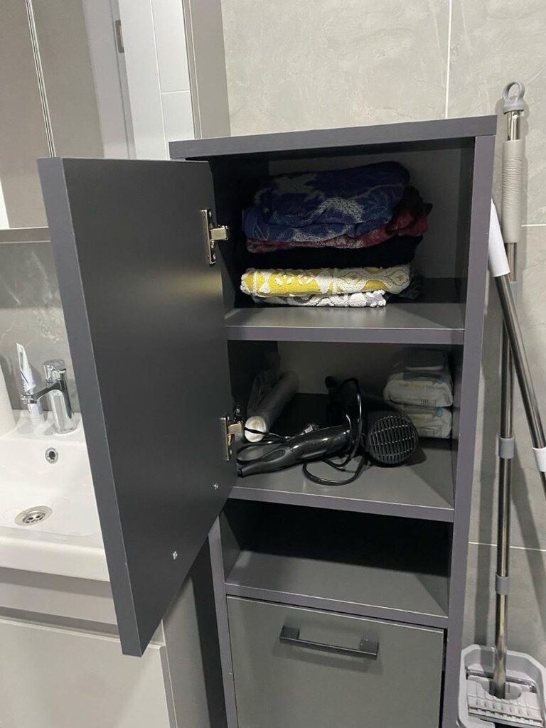 Kirli Sepetli Çok Amaçlı Banyo Dolabı - 6