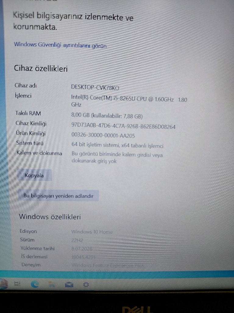 HAFTANIN FIRSATI! DELL İ5 8. NESİL İŞ VE OYUN AMAÇLI SSDLİ FHD LAPTOP! - 9