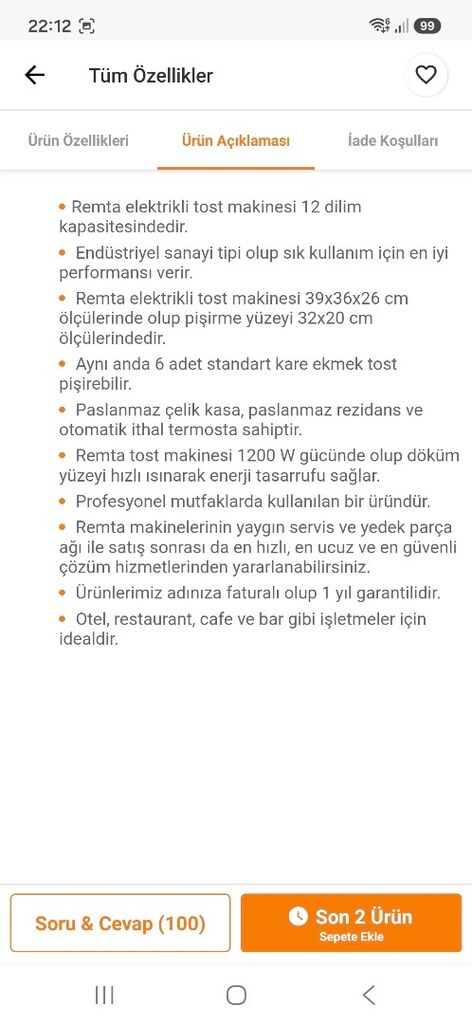 Sanayi tipi tost makinesi döküm - 2