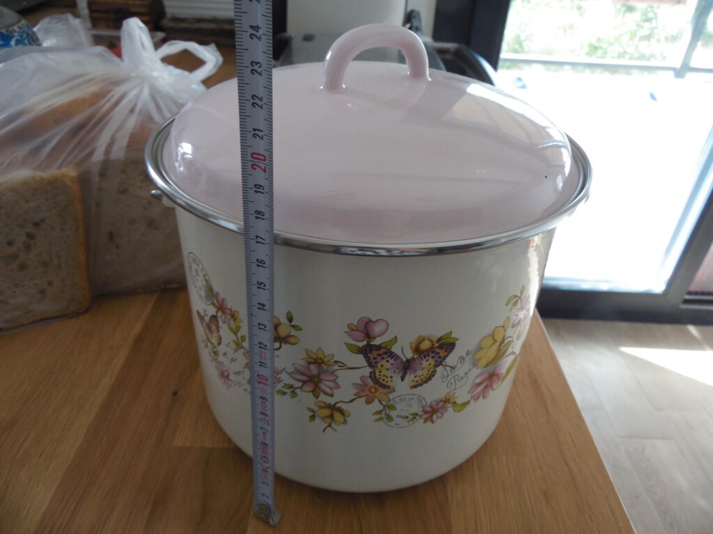 Vintage Emaye Bakraç (YOĞURT - BAKLİYAT ) - 6 litre hacim - 8