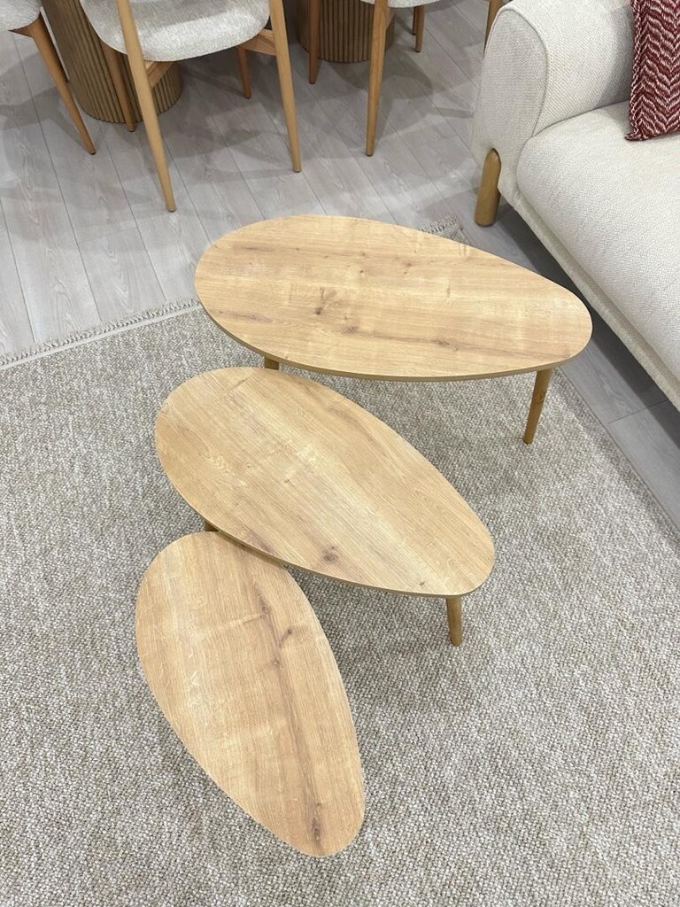 3 Adet Zigon Sehpa - 4