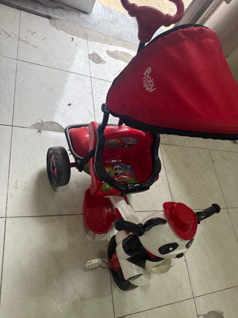 akülü araba kırmızı panda bisiklet araç koltuğu 3lü set - 11