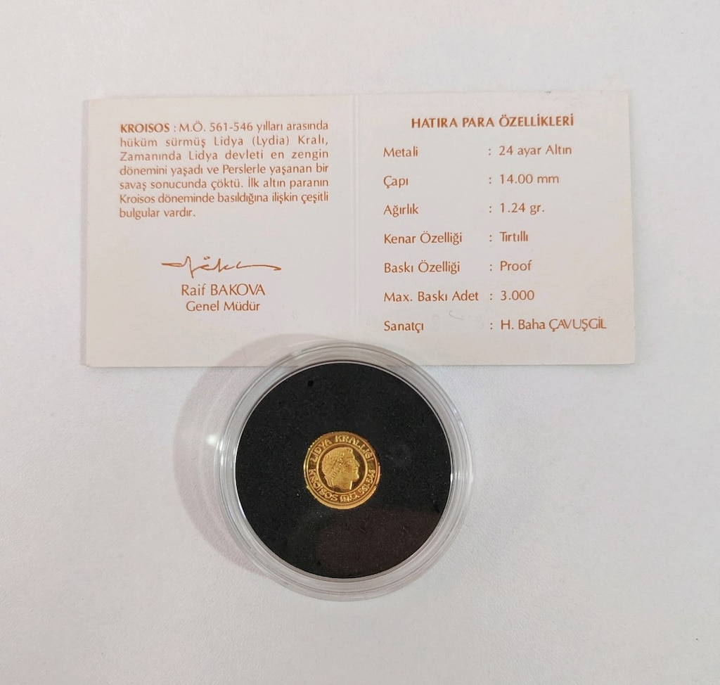 Kroisos Hatıra Altın Parası Darphane Sertifikalı - 3