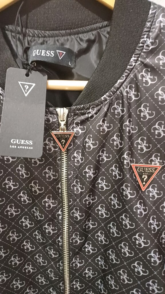 GUESS Monogram Bomber Ceket Siyah Etiketli - 2