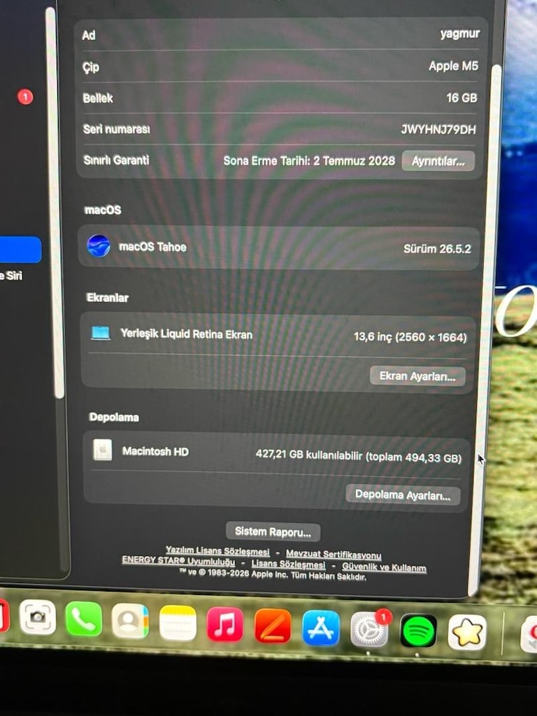 SIFIR AYARINDA - M5 Çip / 16GB RAM / 2028 Garantili 13" macbook air - 5