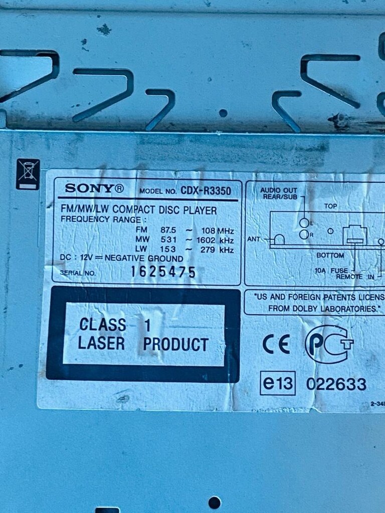 Sony CDX-R3350 MP3 Çalar Oto Teybi - Drive-S Serisi - 8