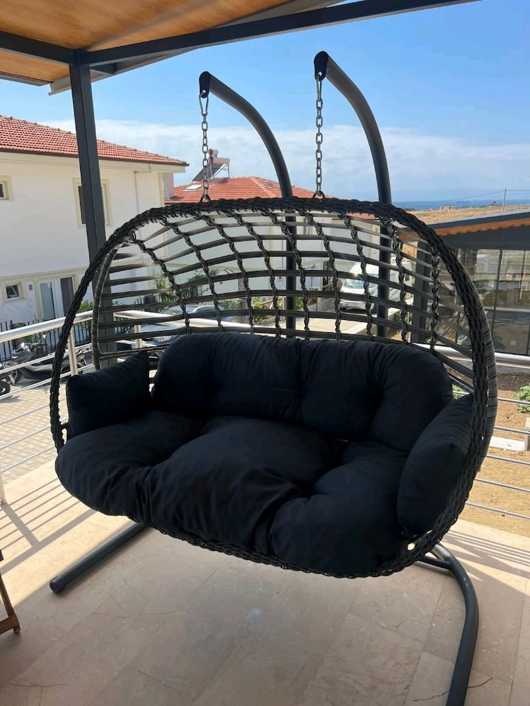 Kusursuz rattan salıncak bahçe takımı bahçe balkon mobilya - 2