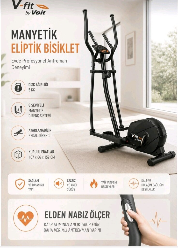 Manyetik eliptik bisiklet V-fit by Voit - 5