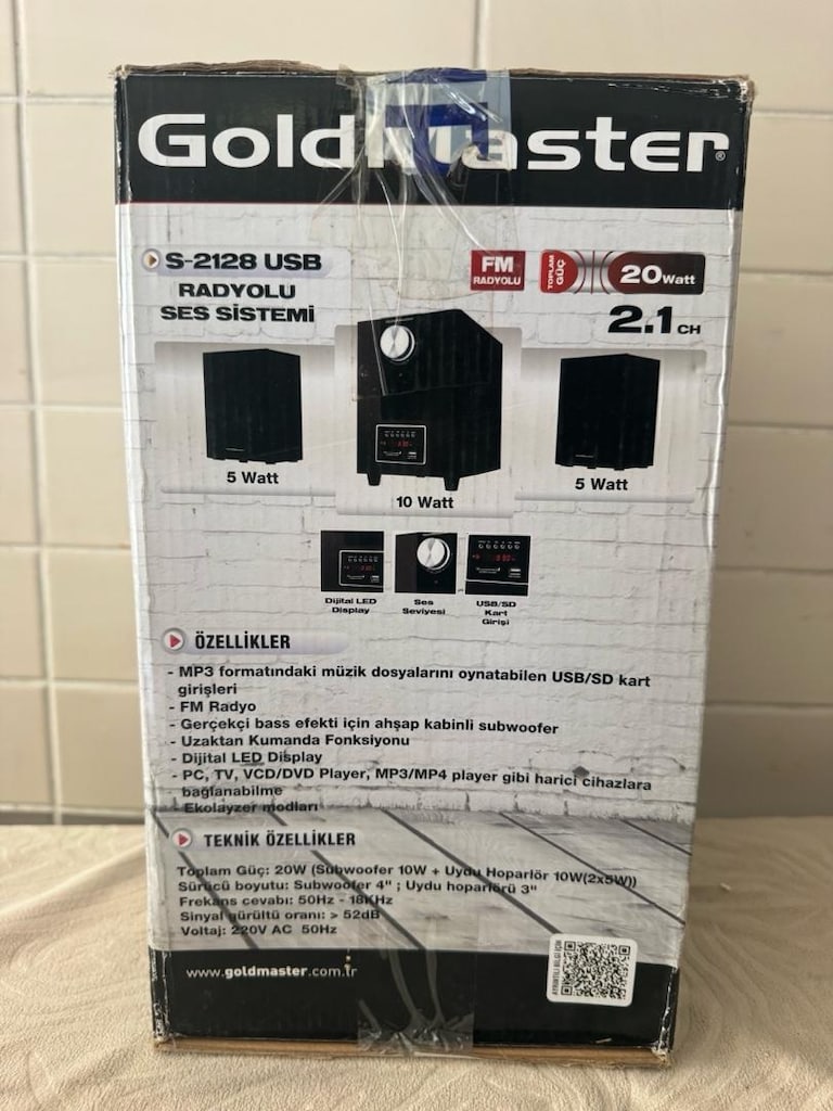 SIFIR KAPALI KUTU - GoldMaster S-2128 USB / FM Radyolu 2.1 Ses Sistemi - 4