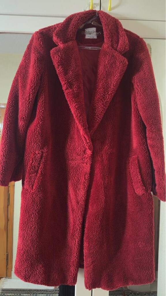 DİLVİN BORDO PELUŞ KABAN