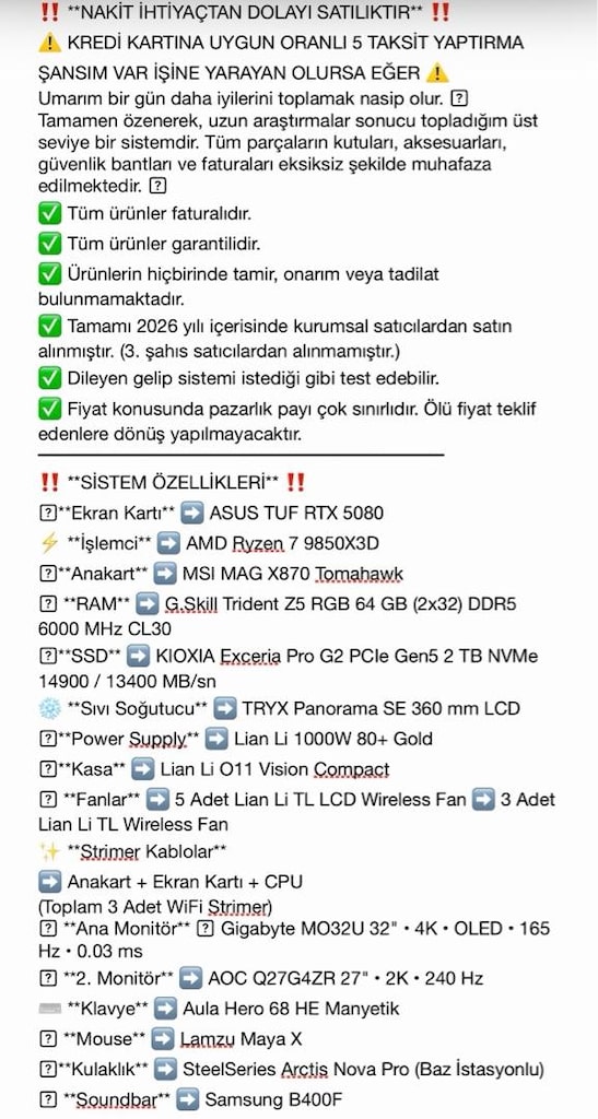 RTX5080-9850x3d-LİAN Lİ SİSTEM-PC-SETUP - 10