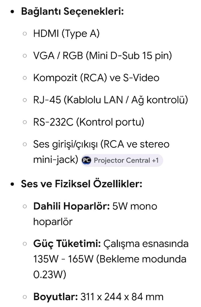 CASİO M141 led projektör.. - 5