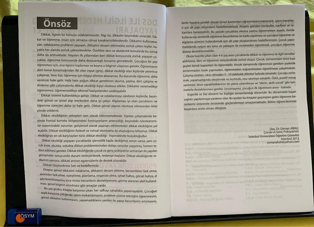 Osman ABALI Dikkat Güçlendirme Seti 15-18 yaş - 4