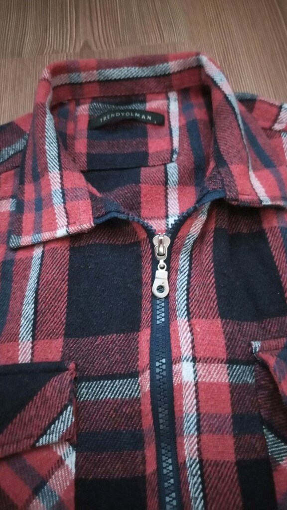 Ekoseli Fermuarlı Erkek Gömlek - 6