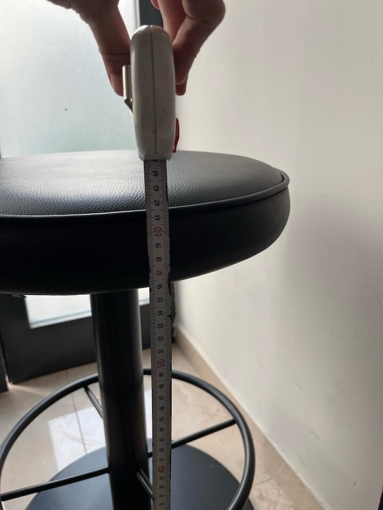 Metal ayaklı deri bar taburesi - 5