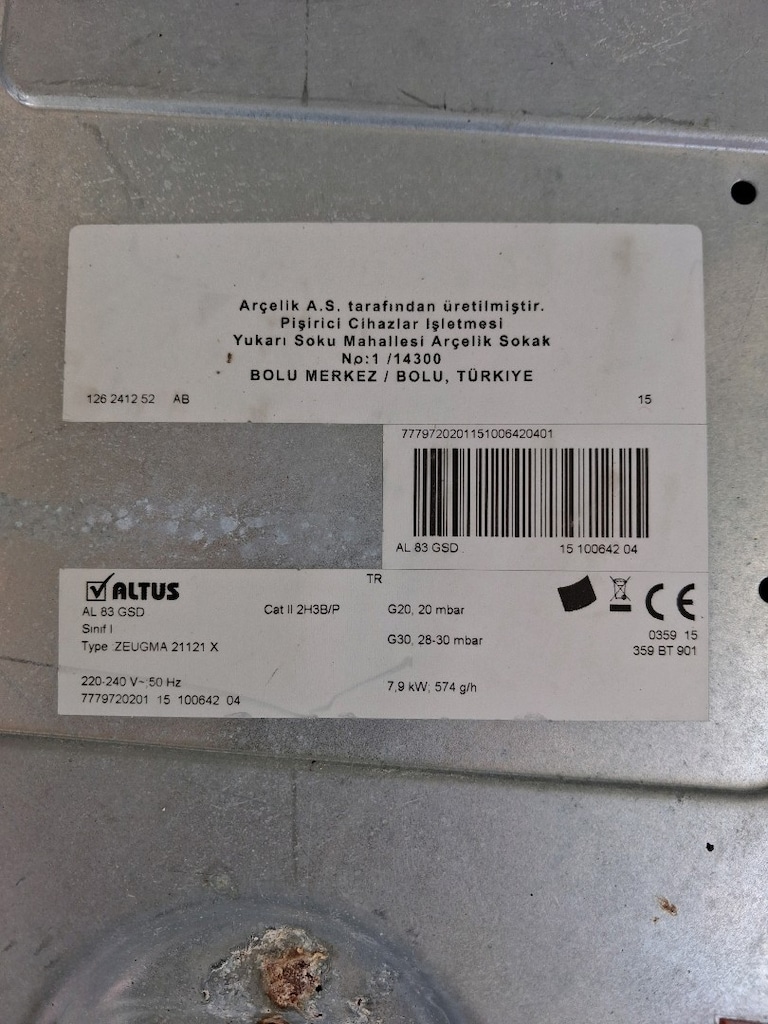 Elektrik çakmaklı 4 gözlü Setüstü ocak - 2