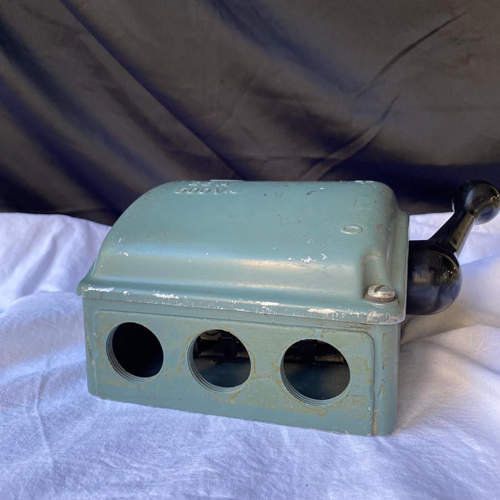 1960 Almanya Elektra Tailfingen Döküm Gövdeli Endüstriyel Şalter - 2