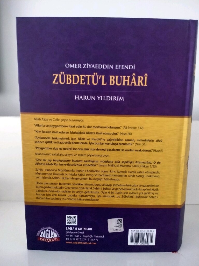 Dini kitap Zübdetül Buhari Hadisi şerifler kitabı - 3
