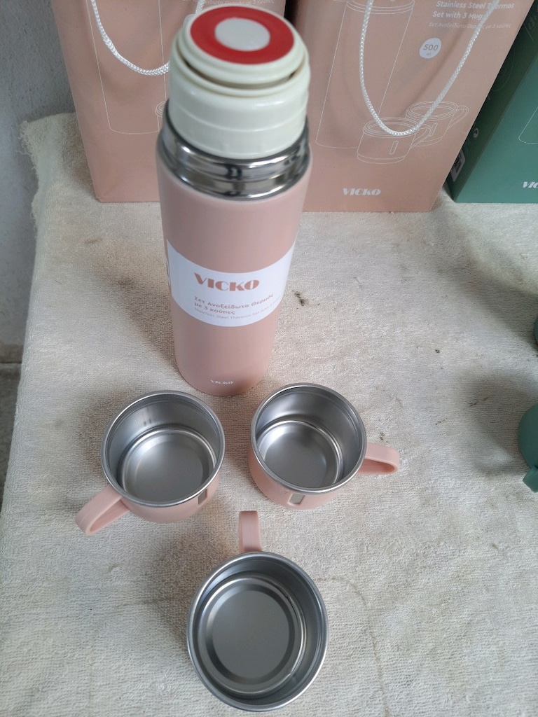 ÇELİK TERMOS 500ml. 3 ad. BARDAKLI - 7