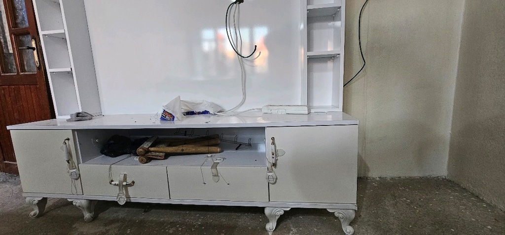 Sahibinden Taş Gibi Ağır MDF TV Ünitesi / Kitaplıklı ve Arka Panelli - 6