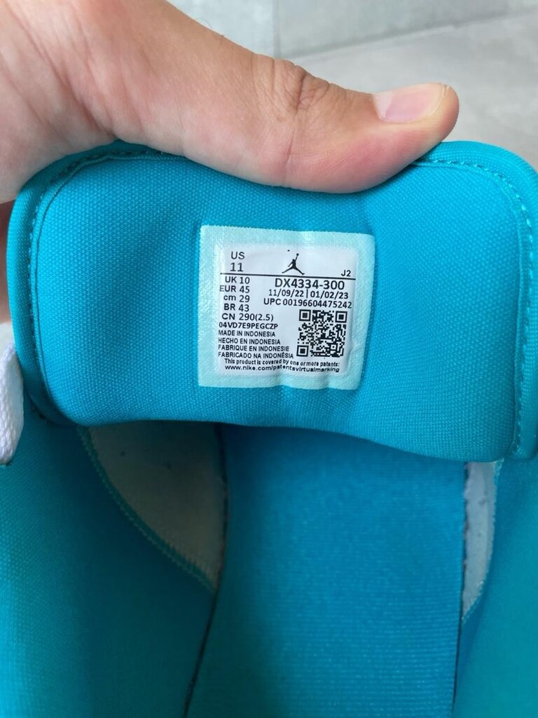 Nike Air Jordan 1 Low SE Aquatone Mor Mavi DX4334-300 EU45 Orijinal - 6